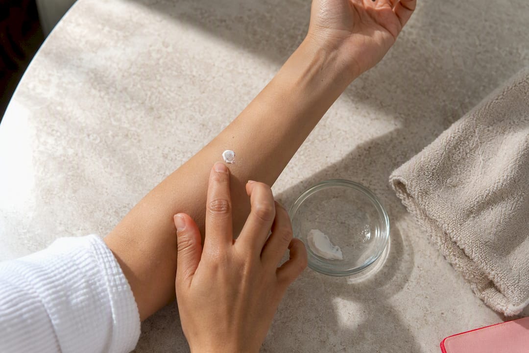 Forearm patch test for new deodorant