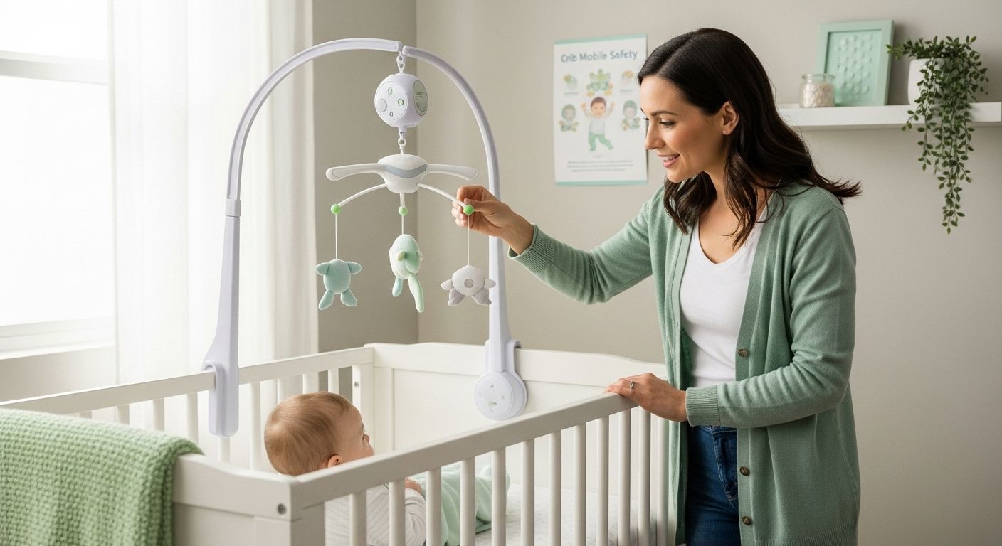 crib mobile safety mother