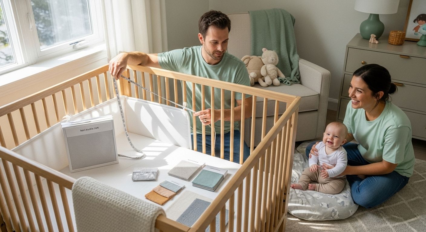 modern crib, safe sleep, parents nursery