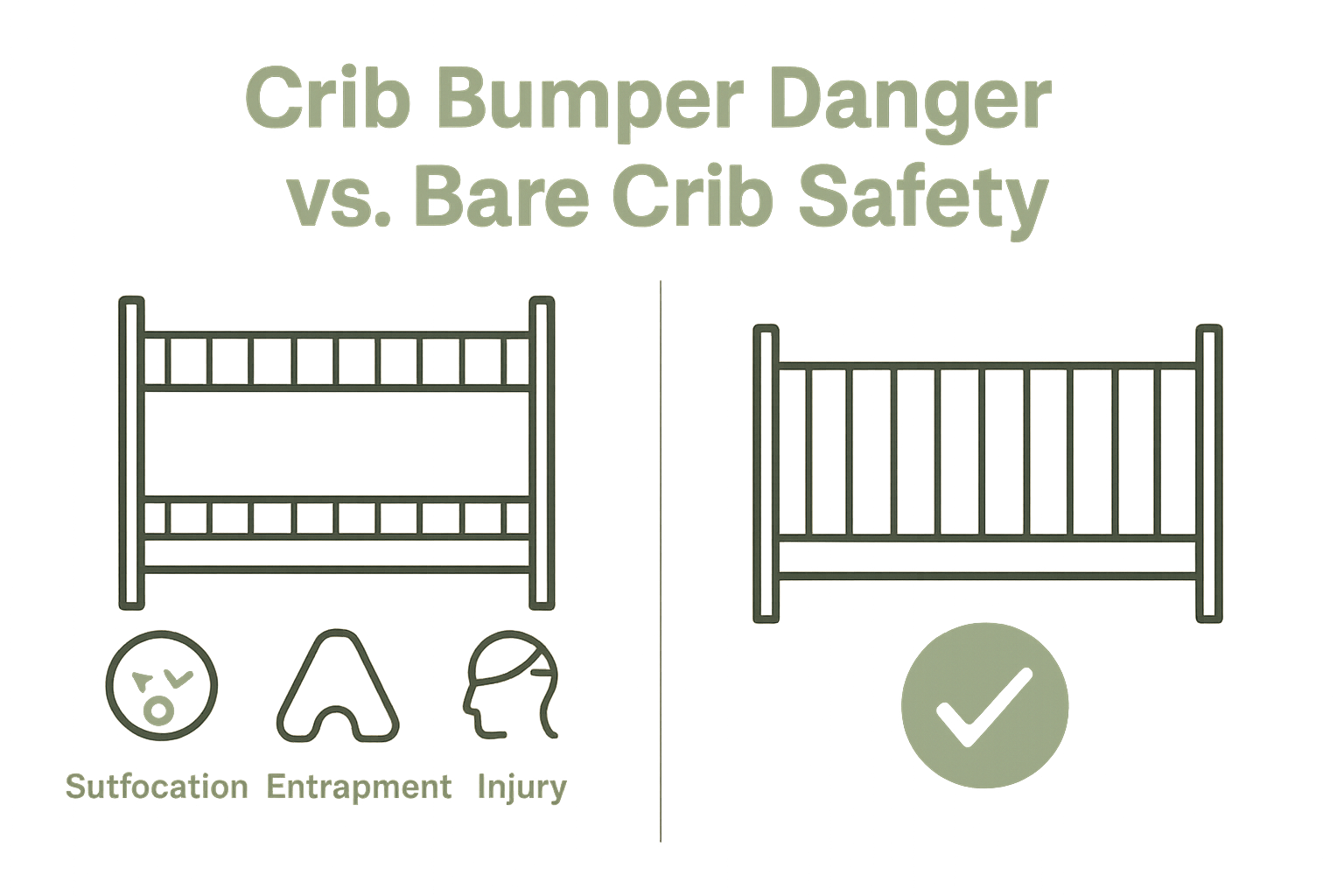 Comparison: crib bumper risks vs. bare crib safety