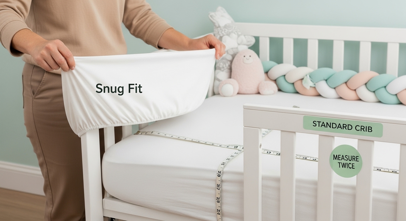 fitted crib sheet demonstration