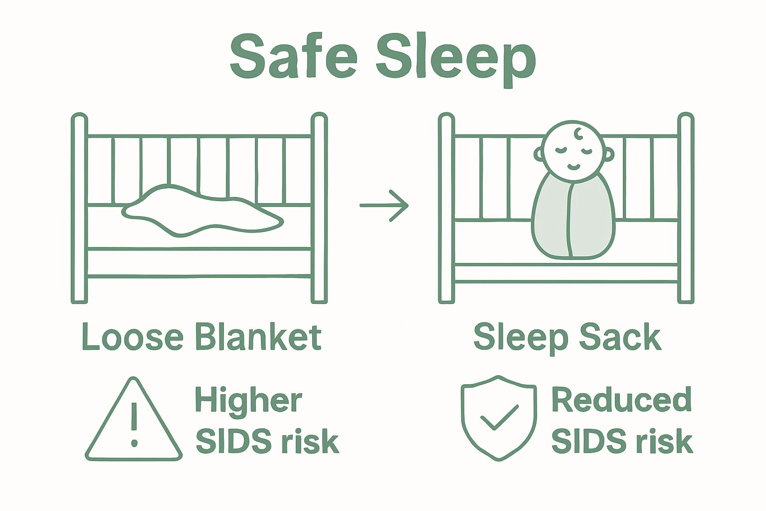 Loose blanket versus sleep sack safety comparison