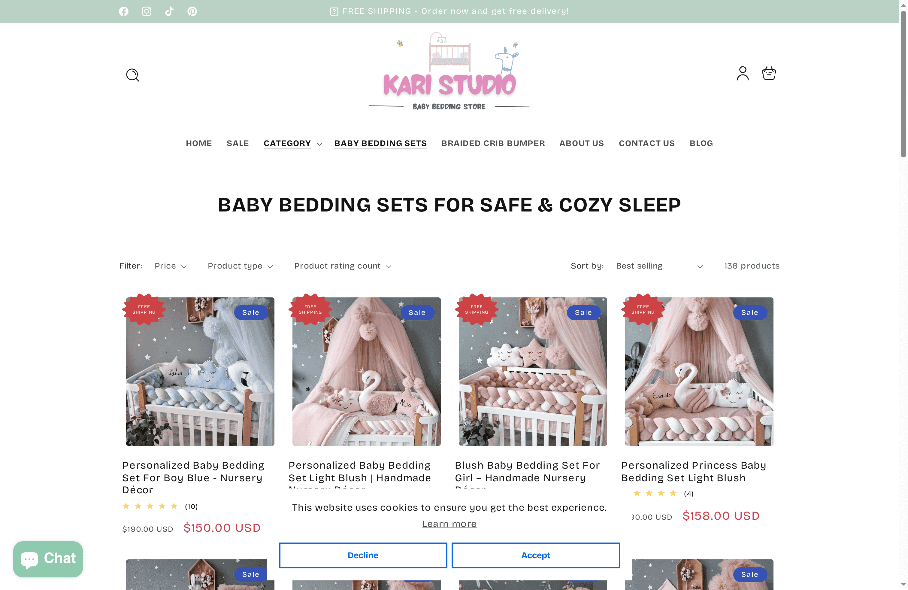 https://kari-studio.com/collections/baby-bedding-set
