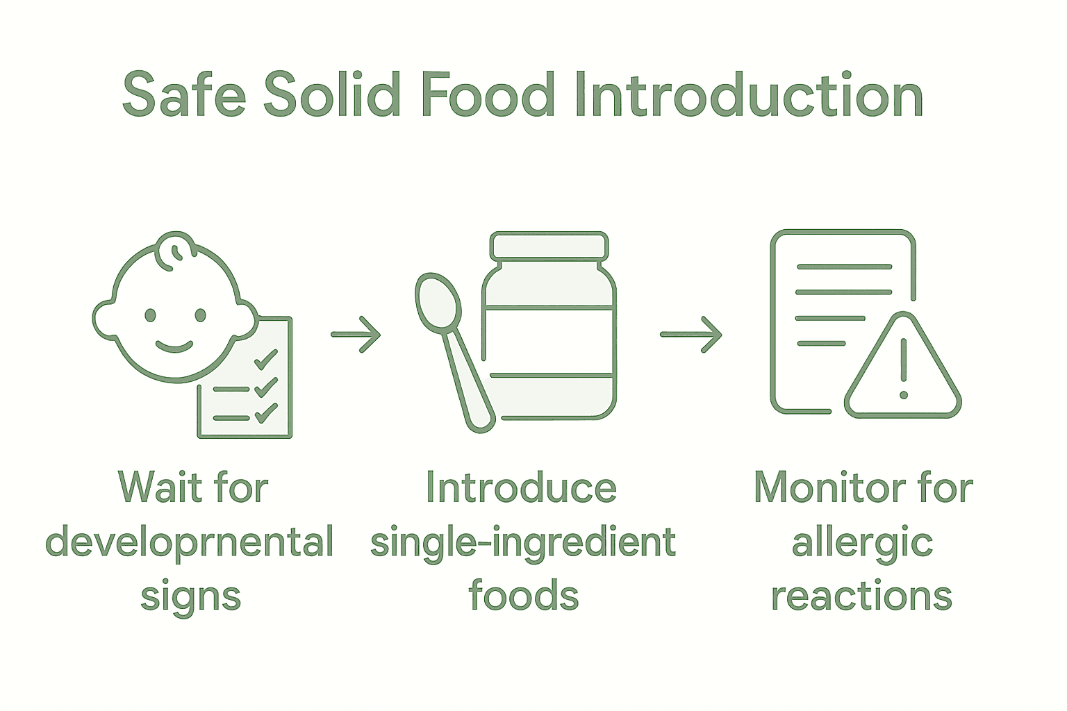 Three steps to safe solid food introduction