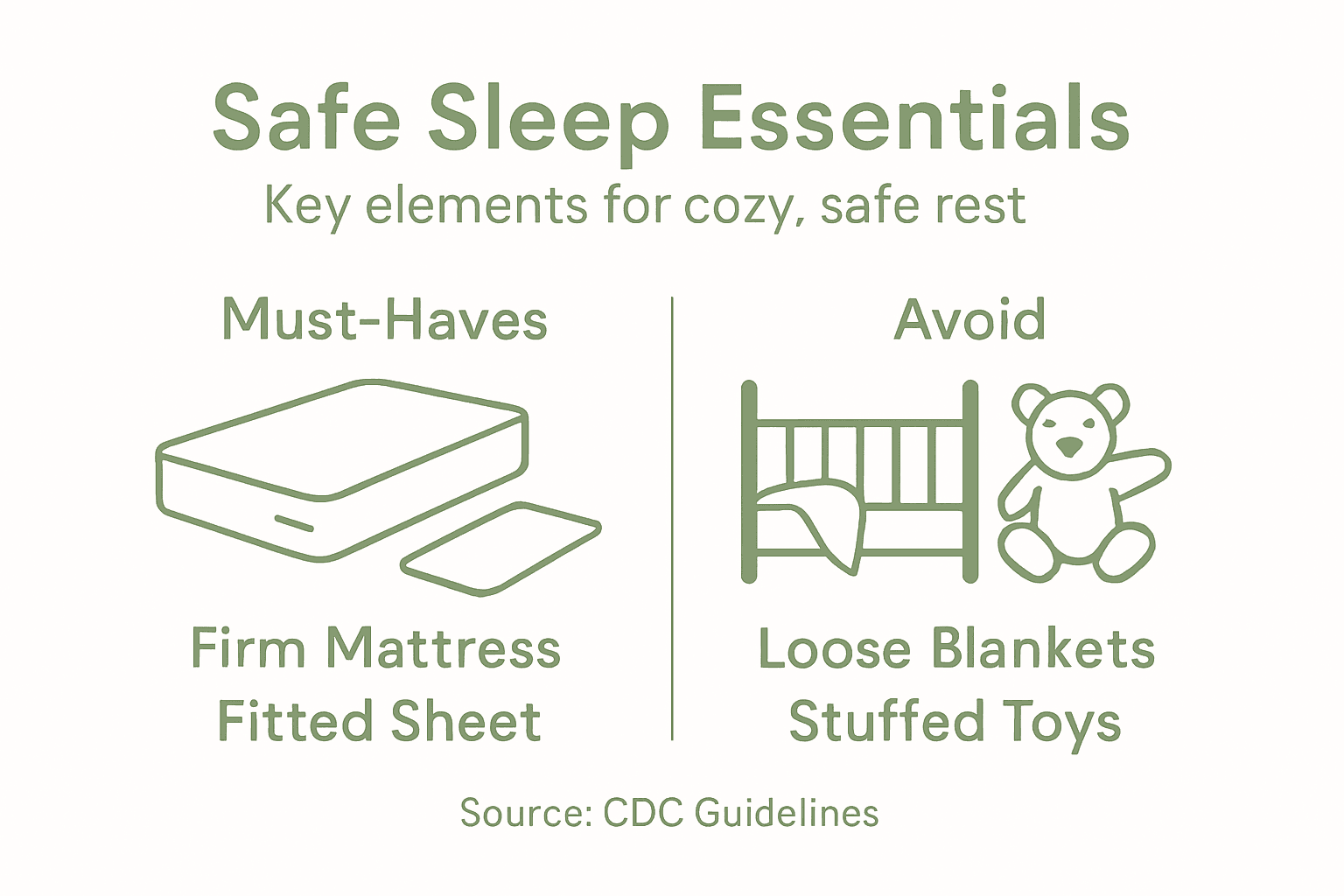 Infant sleep safety infographic simple layout