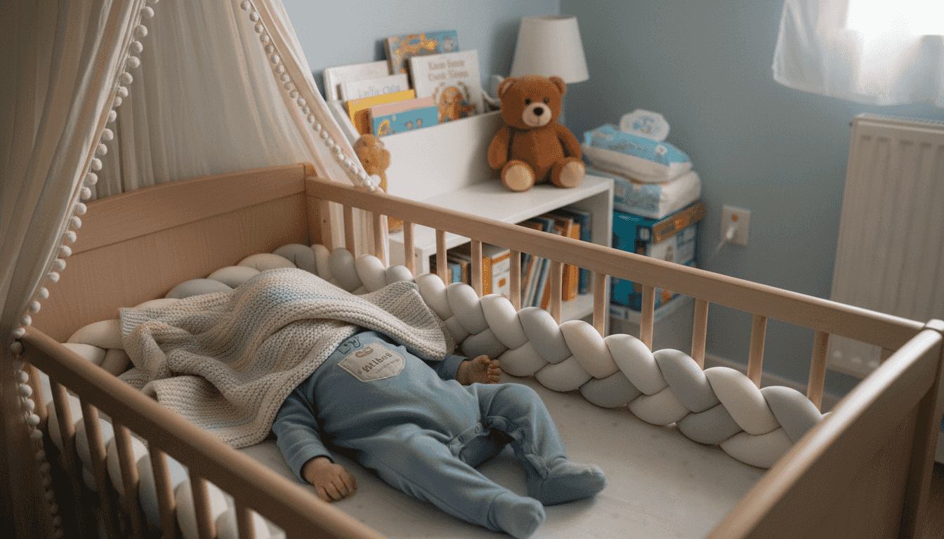 Baby faced with blanket suffocation risk