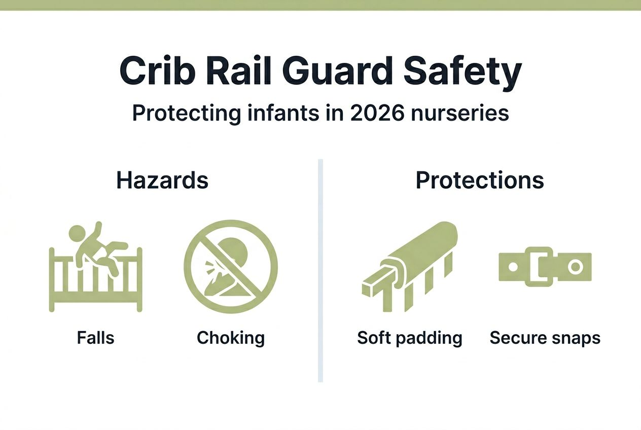 Infographic on crib rail guard safety
