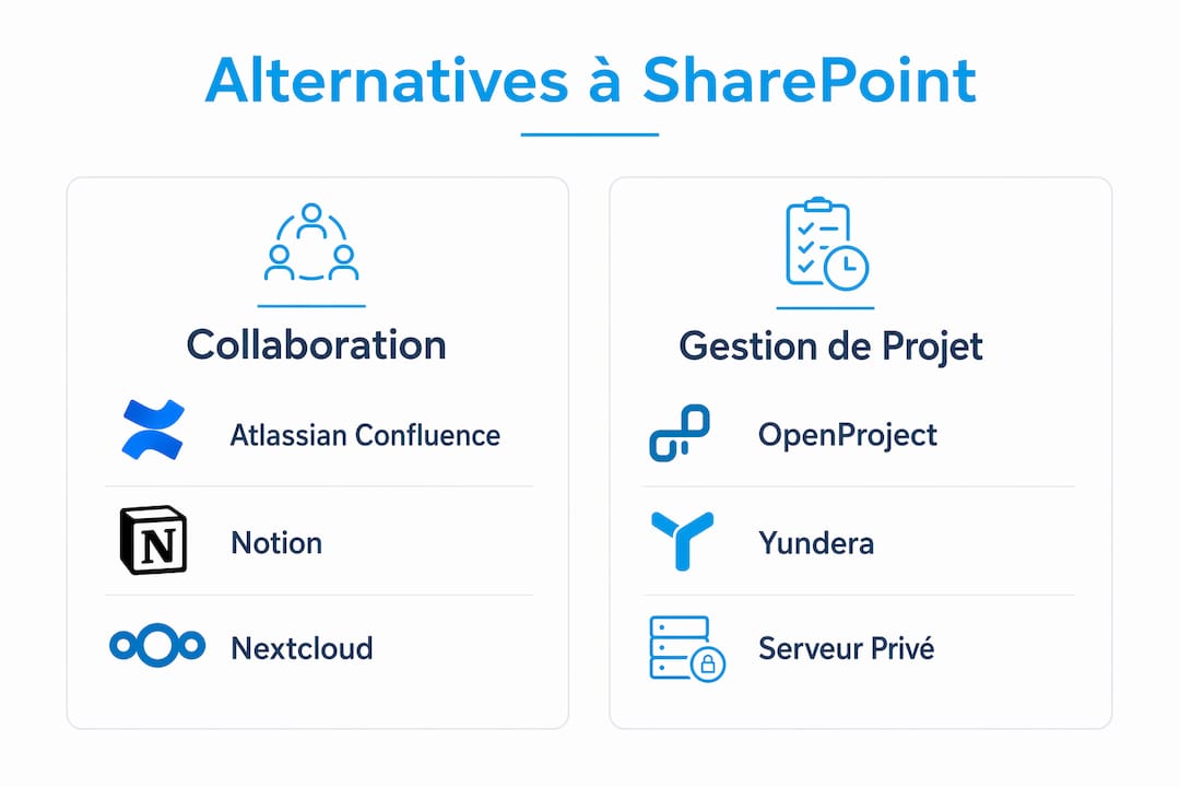 Comparatif visuel des principales alternatives à SharePoint