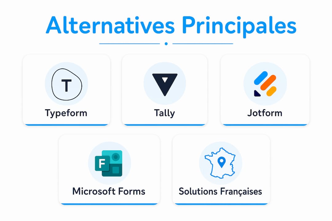 Découvrez en un coup d’œil les meilleures alternatives à Google Forms grâce à notre infographie.