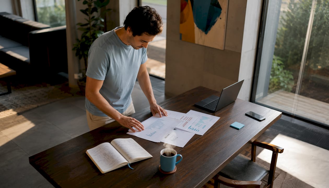 Un homme à la recherche de solutions alternatives à Notion pour optimiser son organisation