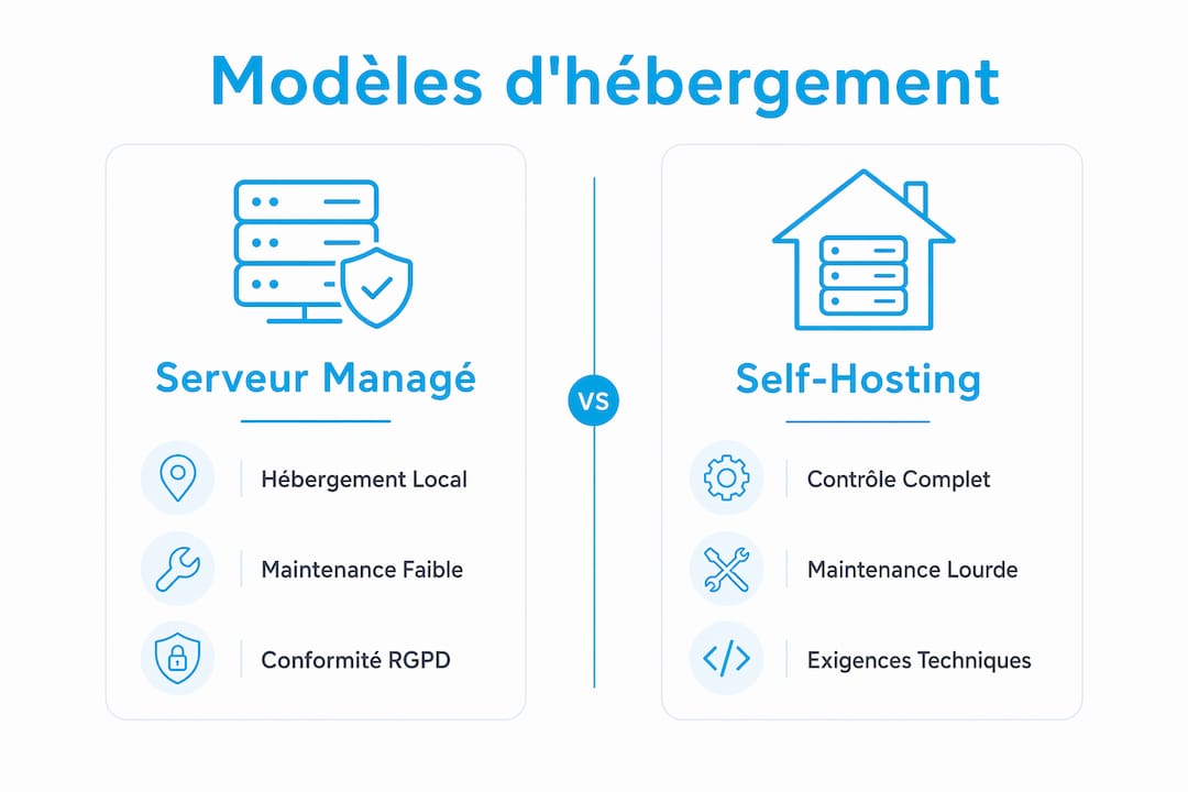 Infographie : hébergement de serveurs, gestion déléguée ou autonome ?