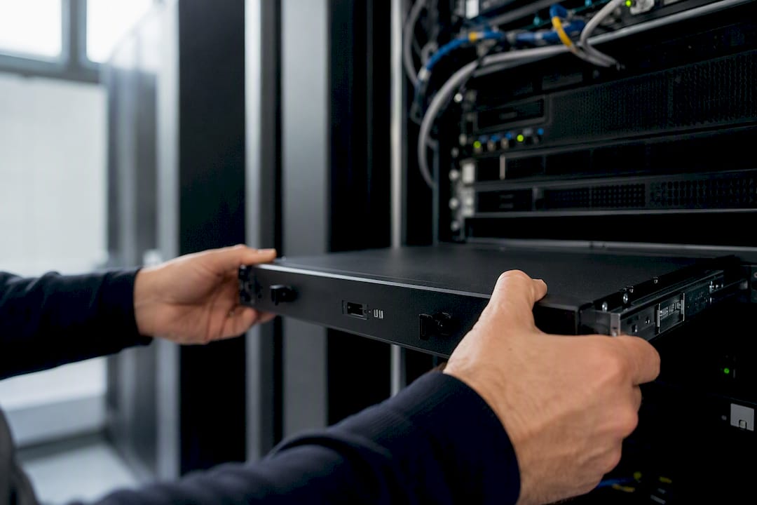 Mains installant un module matériel de sécurité dans un serveur