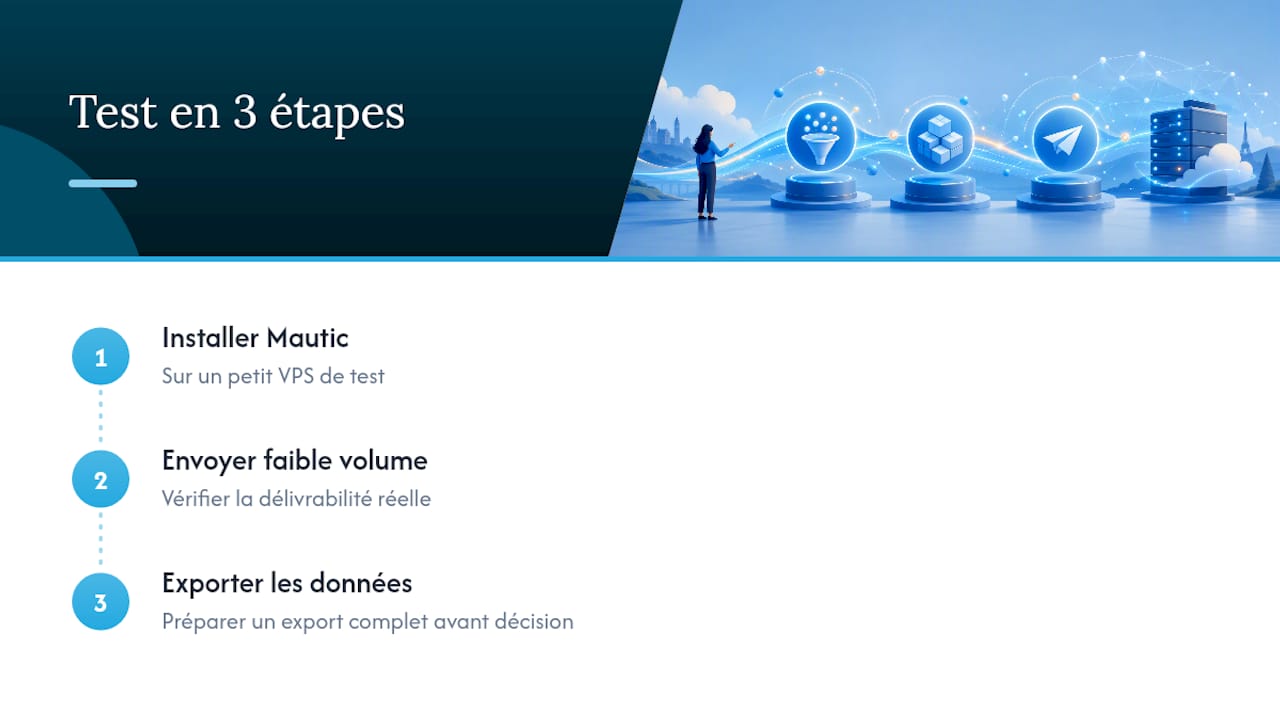 Trois étapes pour tester une newsletter auto-hébergée