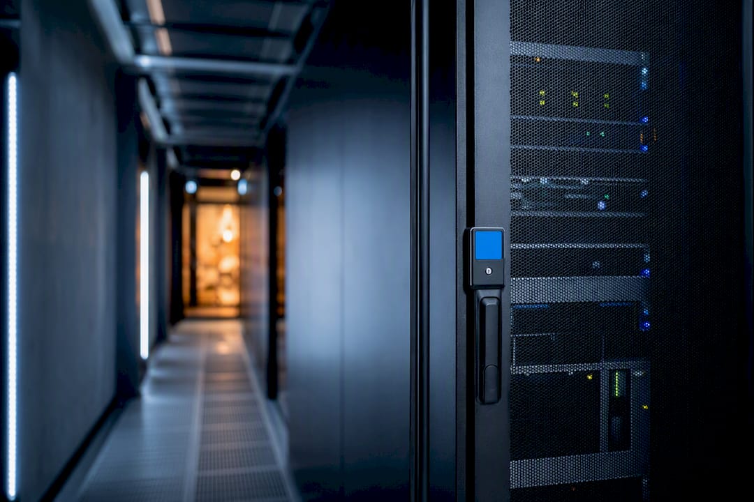 Secure corridor in a data center in France