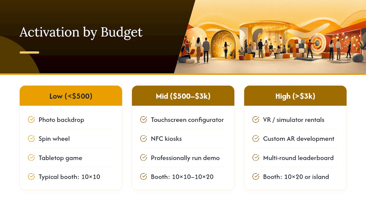 Conference booth activation budget bands