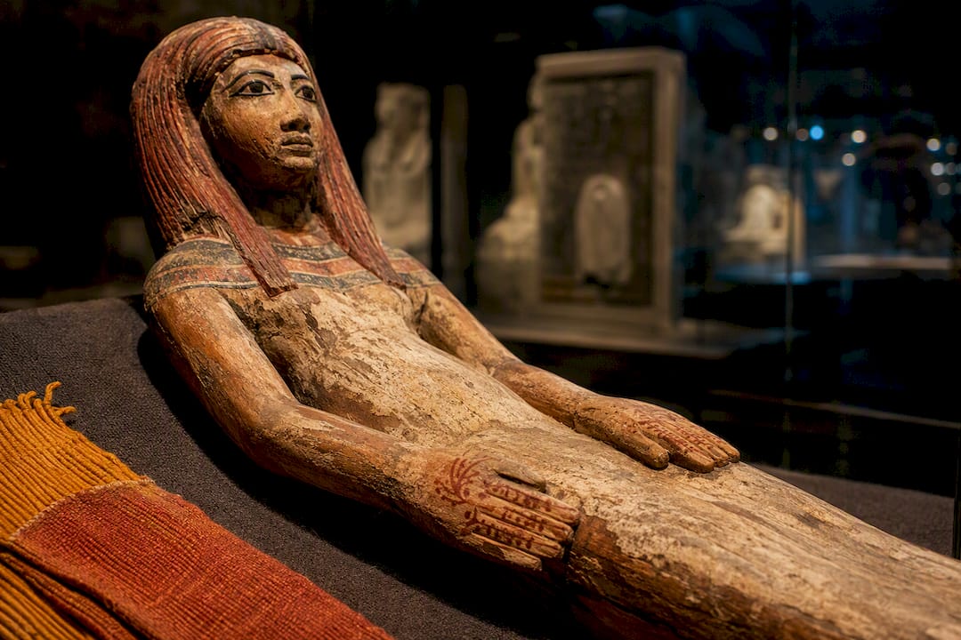 Ancient Egyptian artifact showing henna evidence
