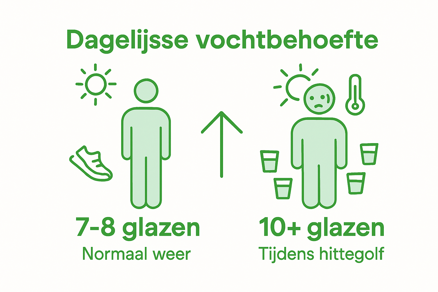 Hoeveel water heb je eigenlijk nodig als het buiten warm is?