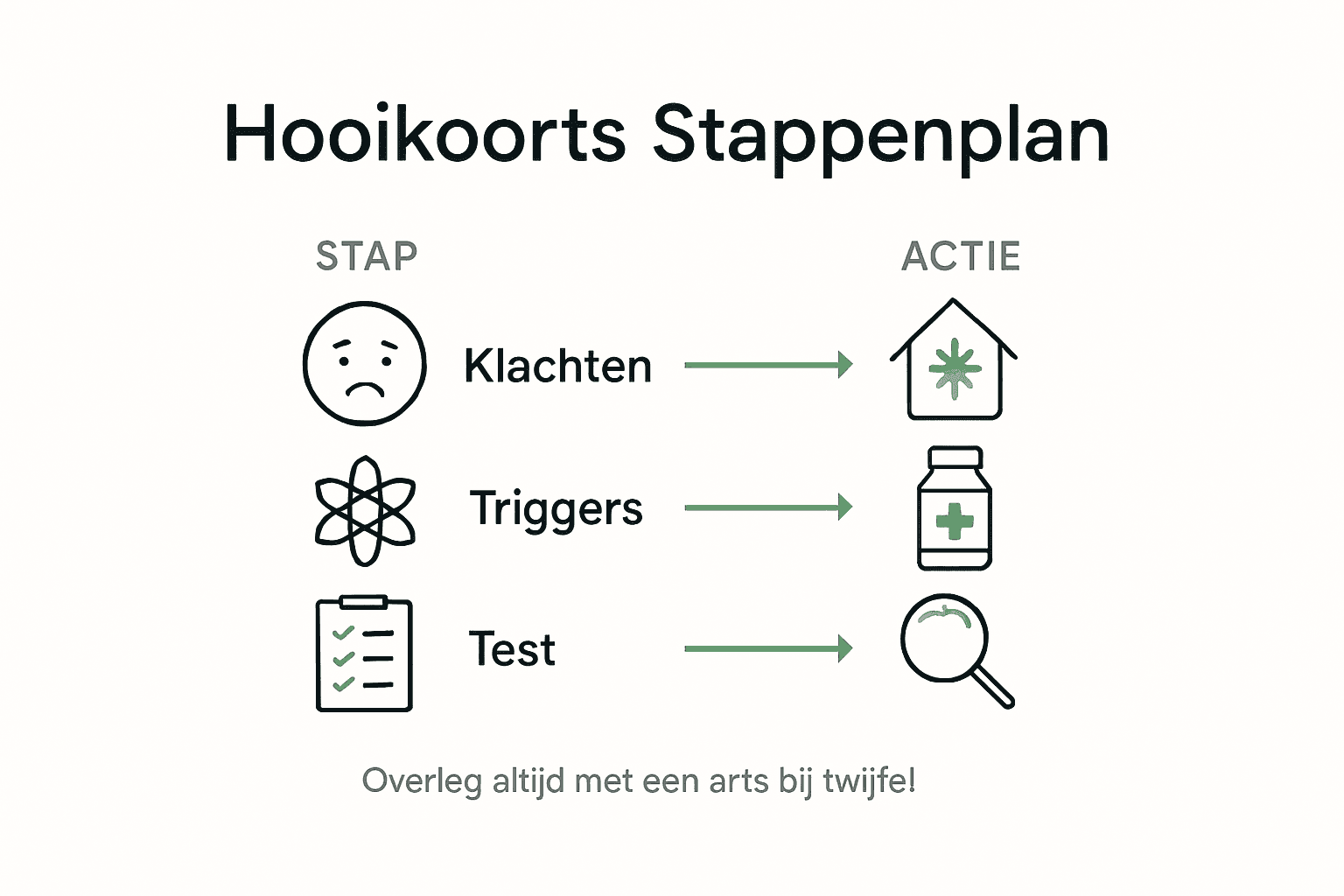 Infographic: stappenplan en tips bij hooikoorts