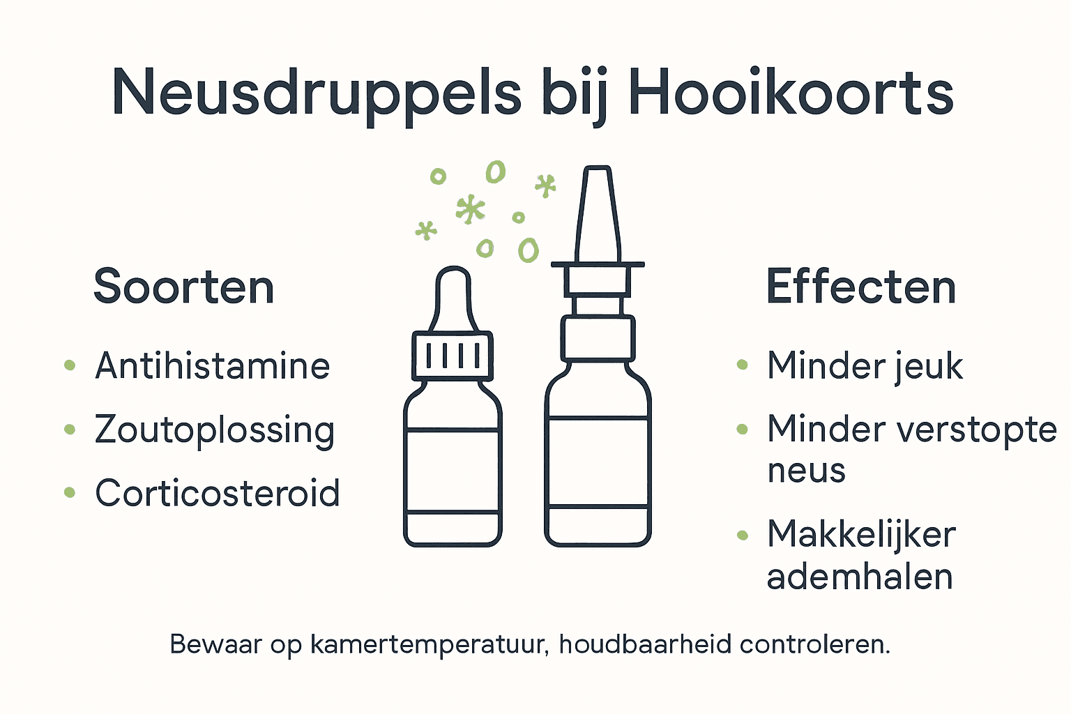 Infographic: soorten en werking van neusdruppels tegen hooikoorts