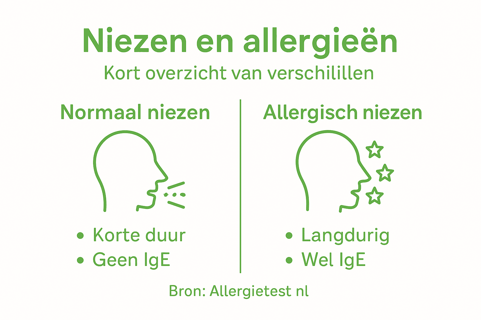 Infographic: alles over niezen, allergieën en de verschillen tussen testen