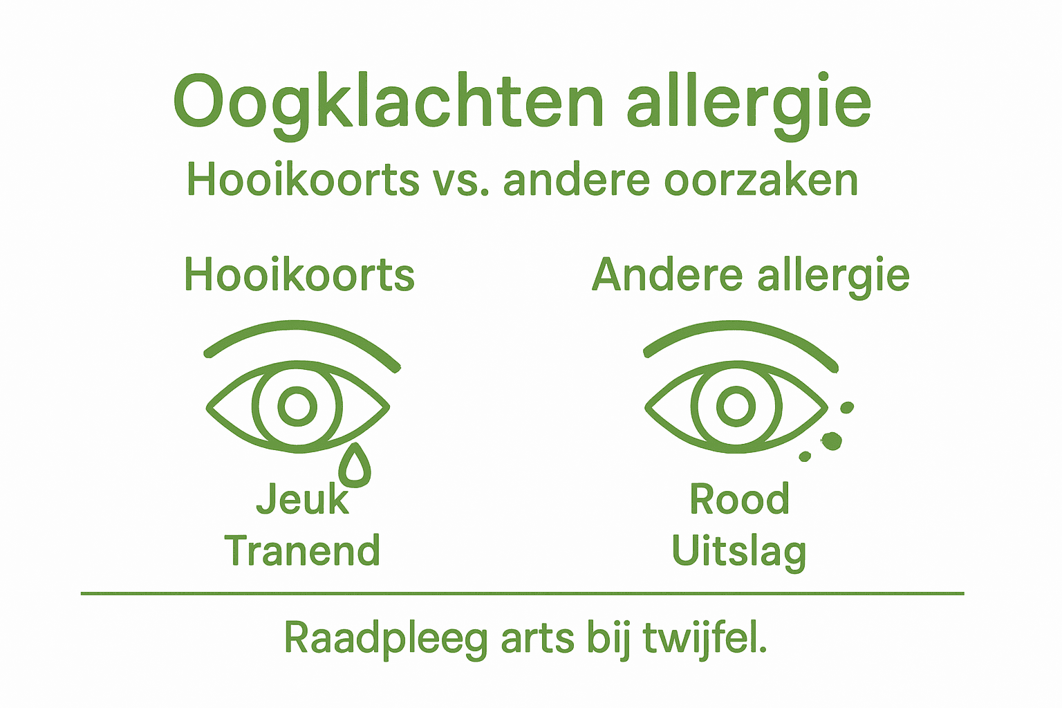 Infographic: Wat is het verschil tussen hooikoorts en een allergie aan de ogen?