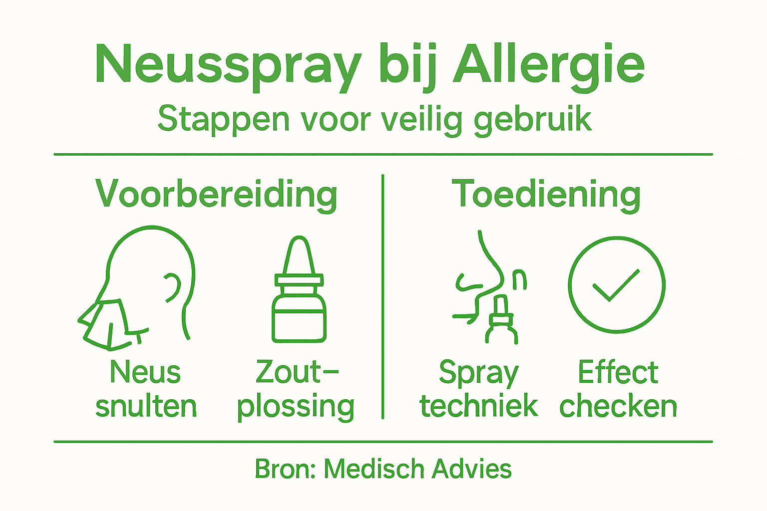 Overzicht: zo gebruik je een neusspray stap voor stap