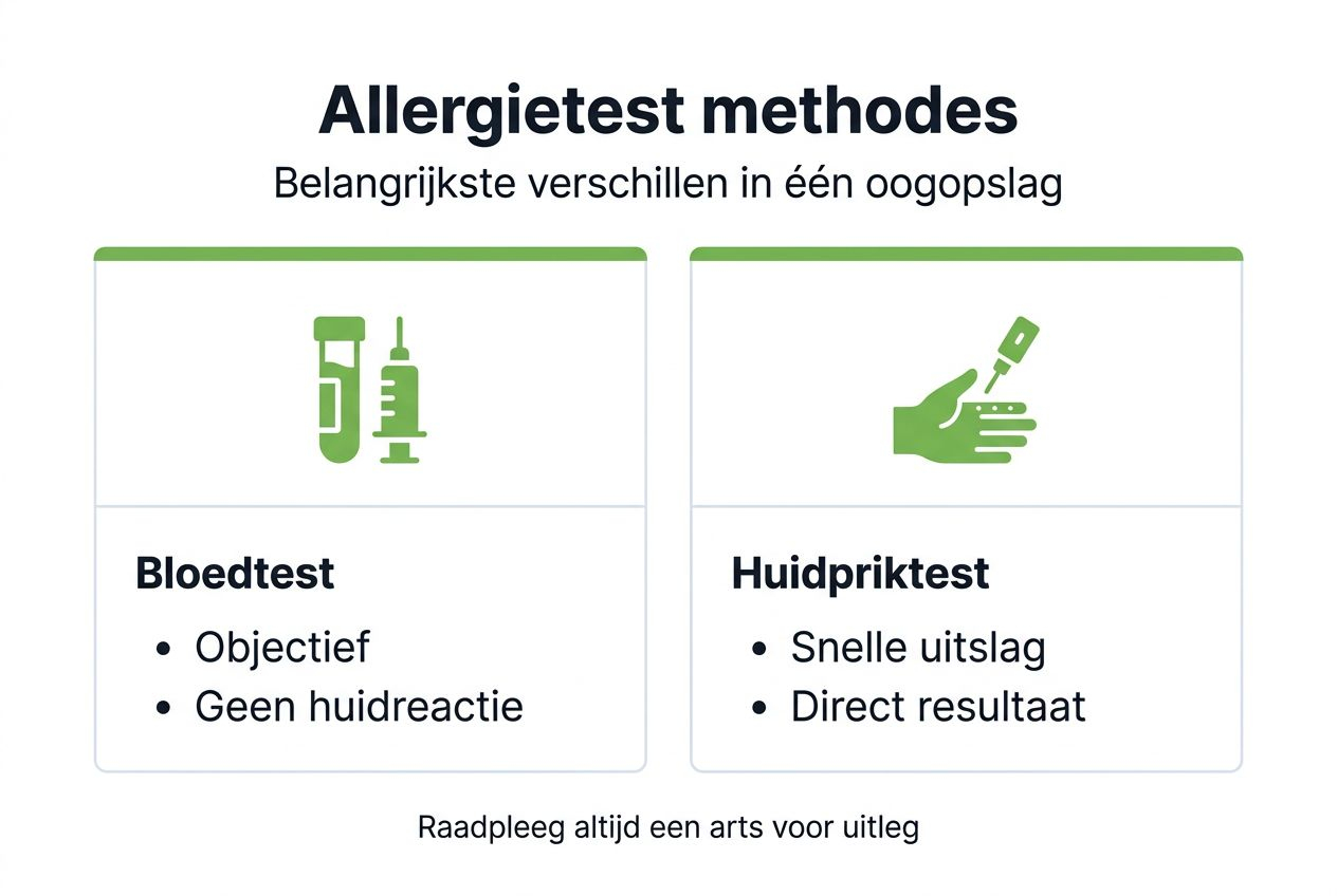 Infographic: een overzicht van verschillende allergietestmethoden