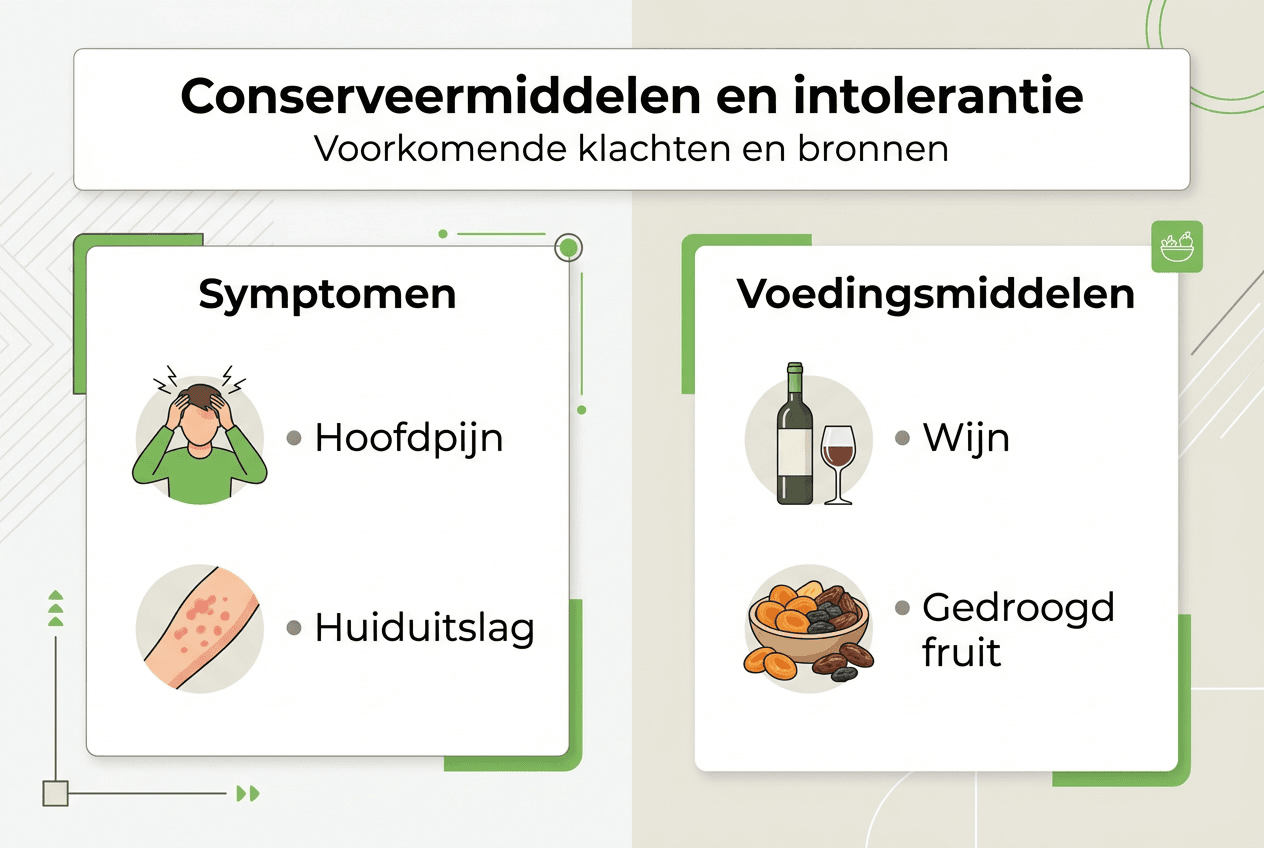 Infographic: veel sop over conserveermiddelen – symptomen en waar ze in zitten
