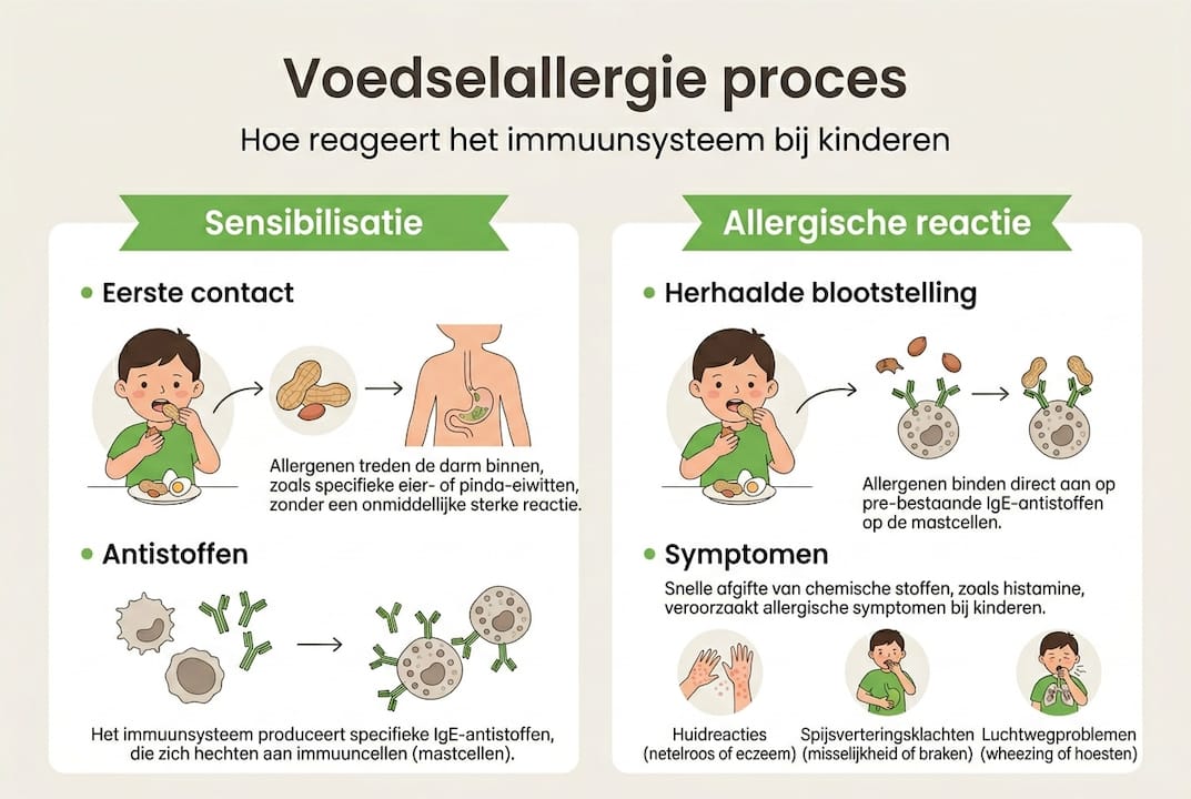 Overzicht van voedselallergieën bij kinderen in een handige infographic