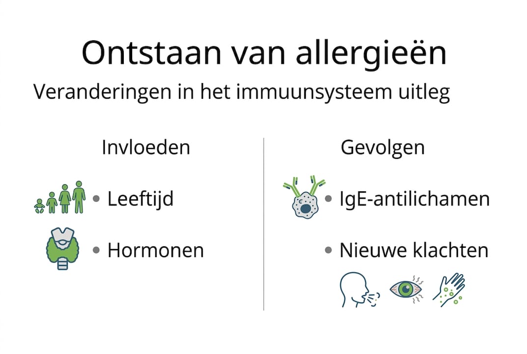 Infographic met belangrijkste inzichten over hoe allergieën ontstaan