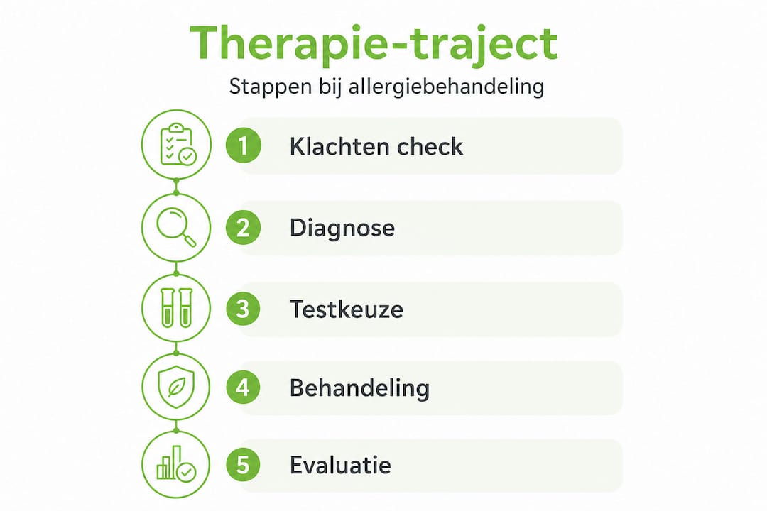 Infographic: Stapsgewijs inzicht in het behandeltraject bij allergieën