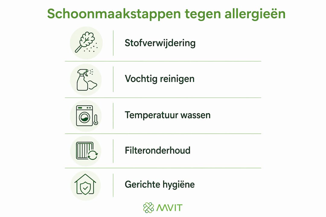 Infographic: schoonmaaktips om allergieklachten te verminderen