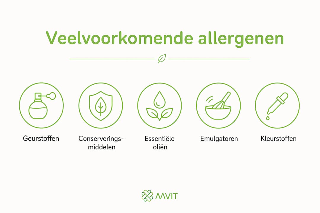 Overzicht van de meest voorkomende allergenen in cosmetica