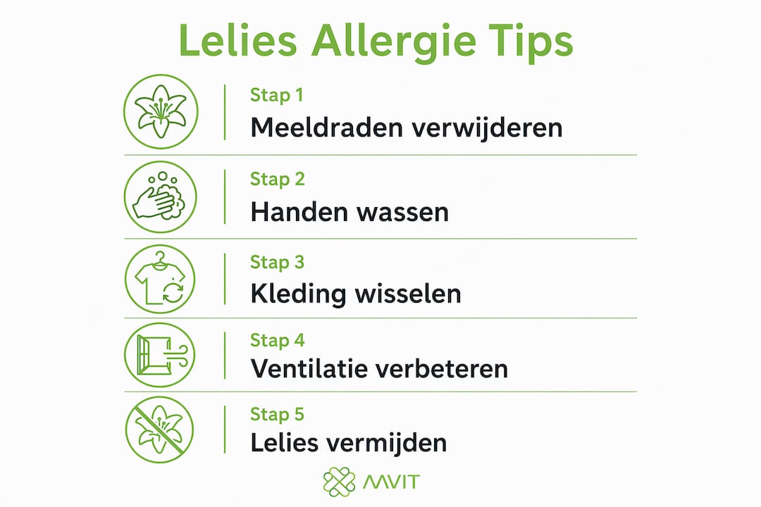 Infographic: handige tips om allergische reacties op lelies te voorkomen