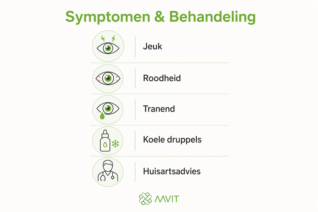 Overzicht: symptomen, stappen en behandelmogelijkheden bij hooikoorts aan de ogen