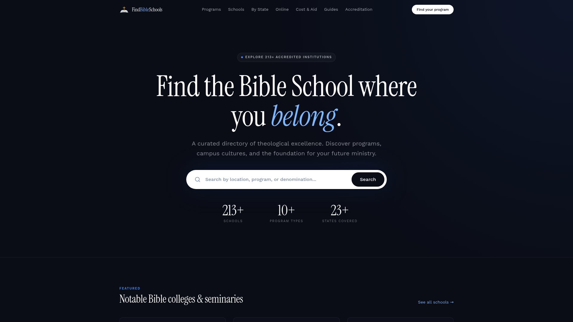 Findbibleschools