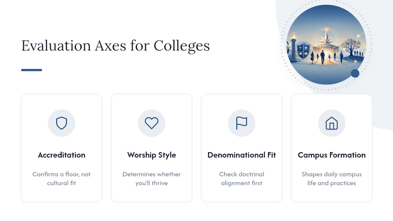 Four axes for evaluating Bible college fit