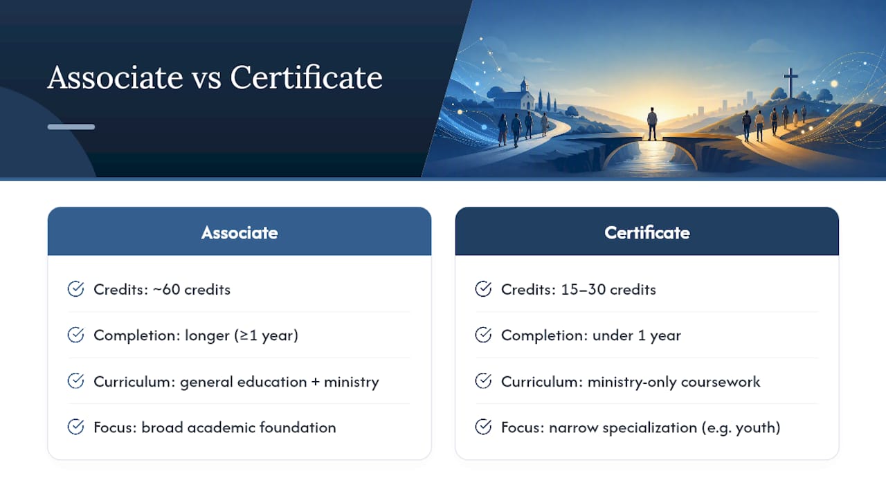 Associate degree and certificate comparison