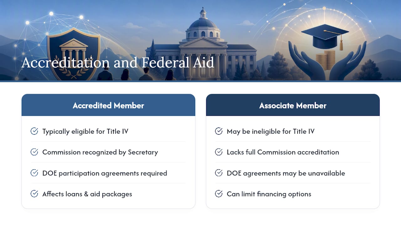 Does ATS Accreditation Affect Federal Financial Aid Eligibility? — overview diagram