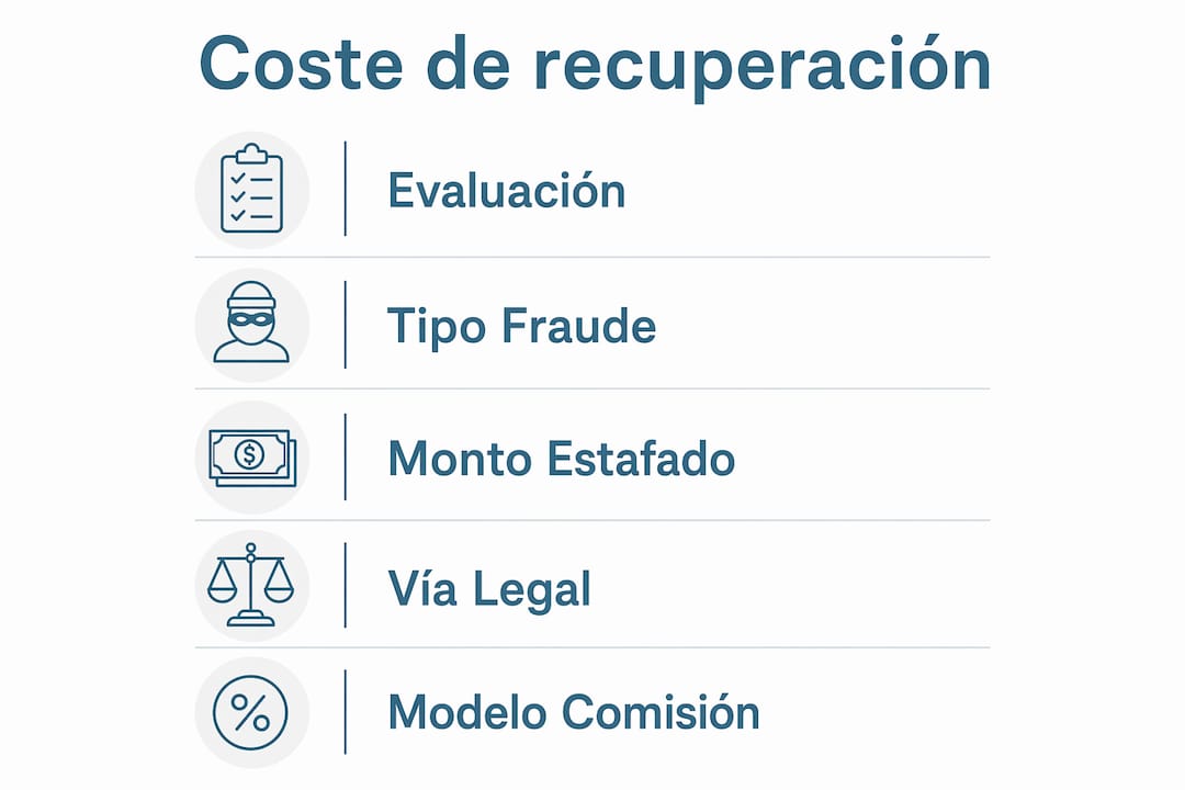 Infografía con los pasos esenciales para recuperar tus inversiones en criptomonedas