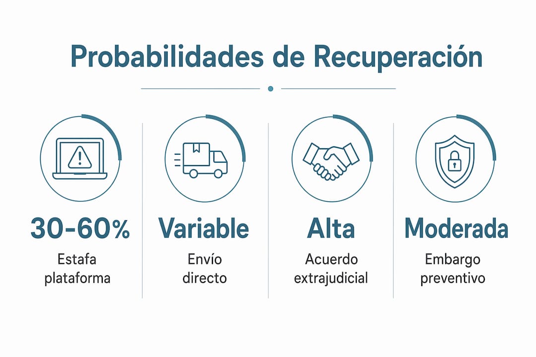 Infografía sobre las posibilidades de recuperar el dinero tras ser víctima de una estafa