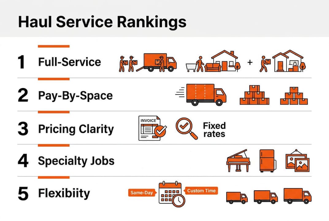 Infographic ranked haul service categories