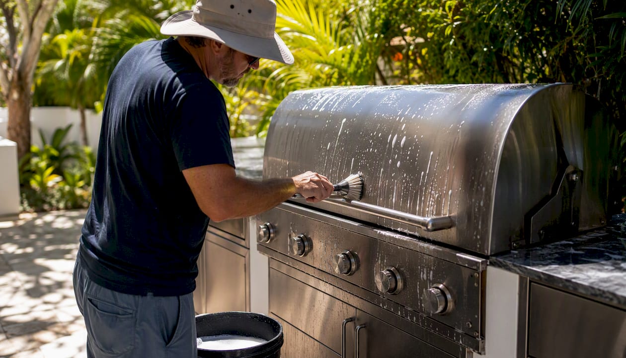 Outdoor Kitchen Cleaning: DIY Steps and When to Hire a Pro