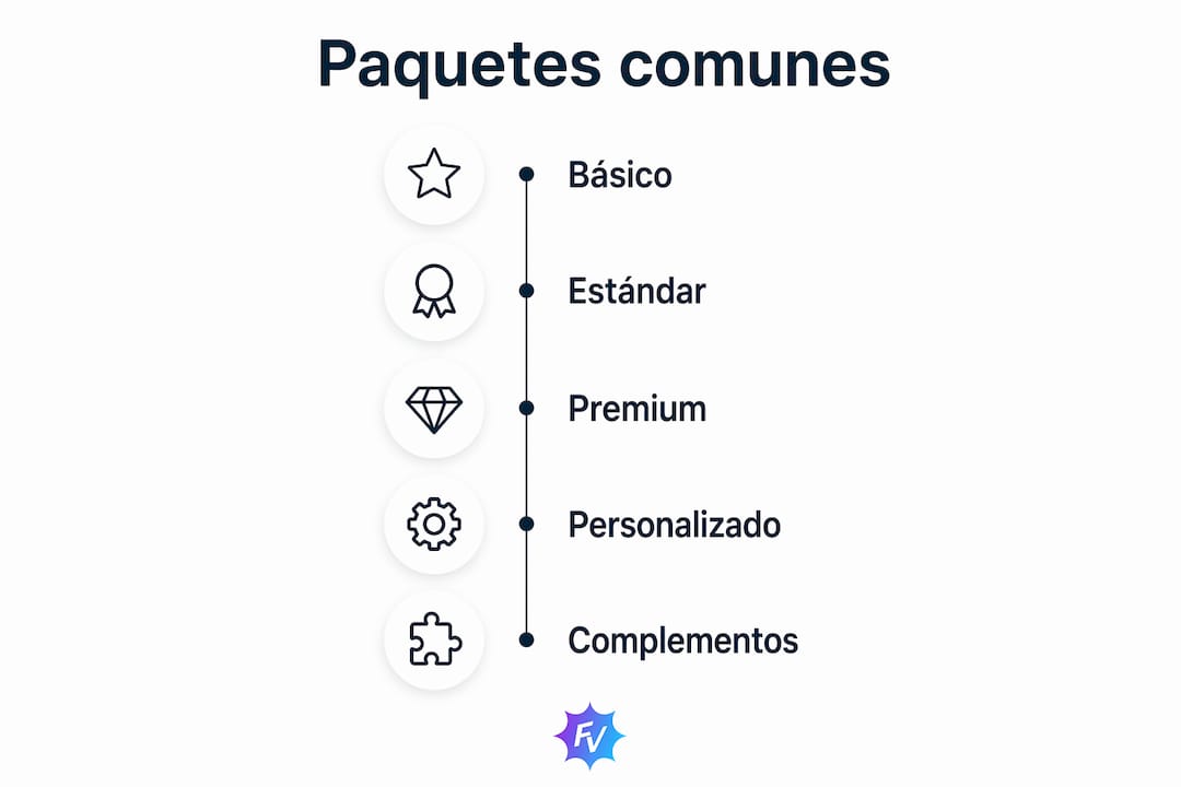 Descubre en esta infografía los diferentes paquetes disponibles para sesiones de fotos de recién nacidos en Almería.