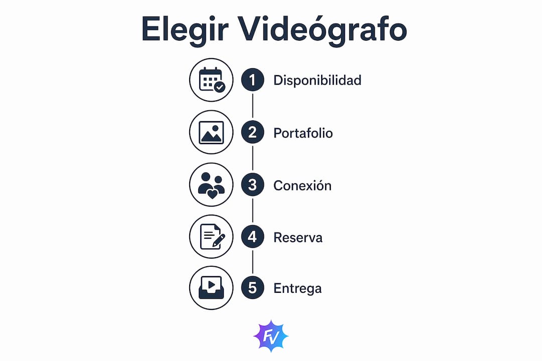 Guía visual: pasos clave para escoger al videógrafo ideal