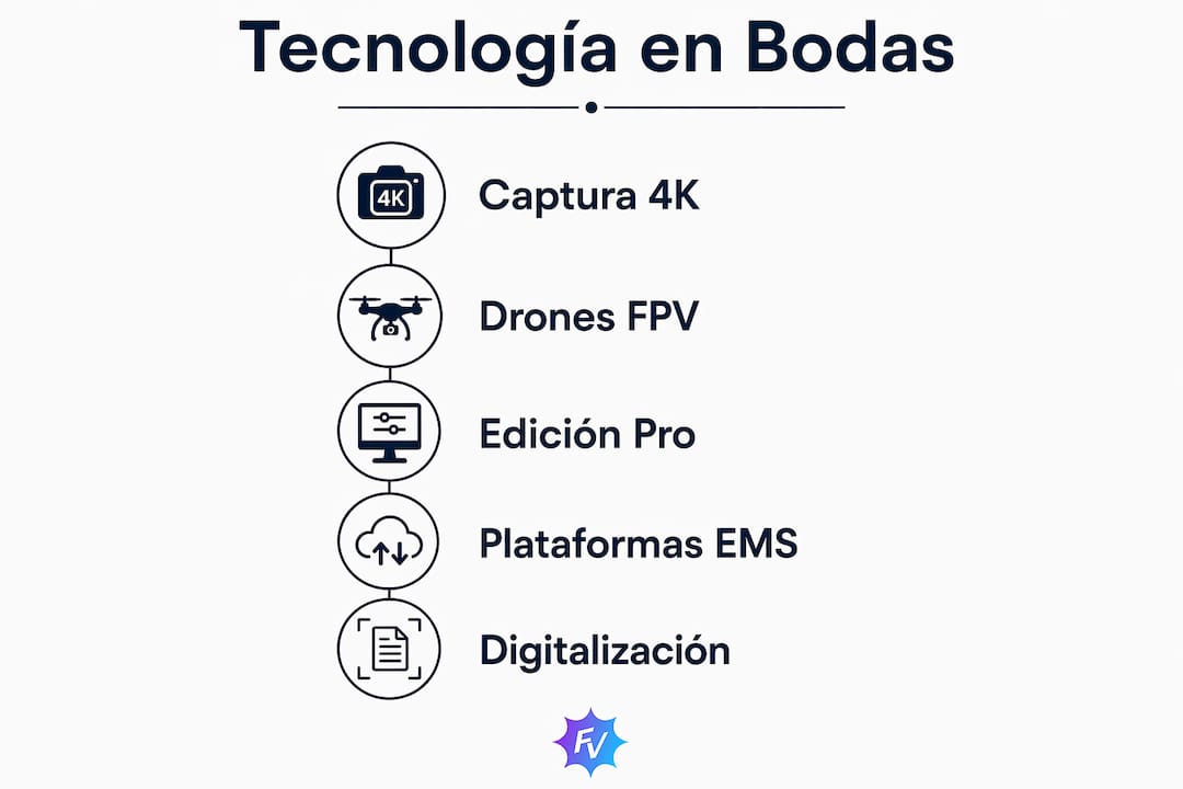 Las tecnologías imprescindibles que están revolucionando la organización de bodas, en una sola infografía