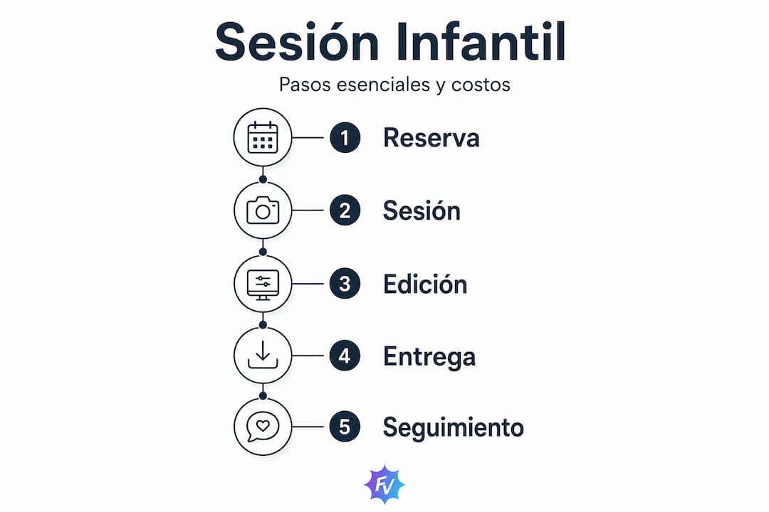 Guía visual para organizar una sesión de fotos infantil paso a paso