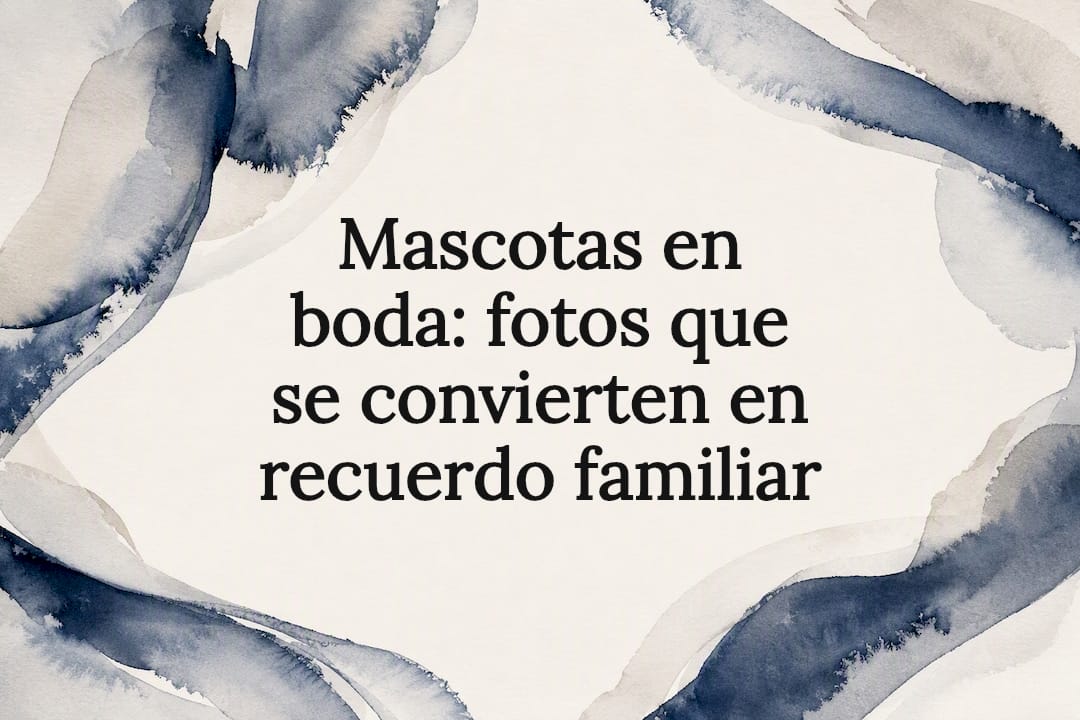 Marco acuarelado para título de boda con estilo editorial