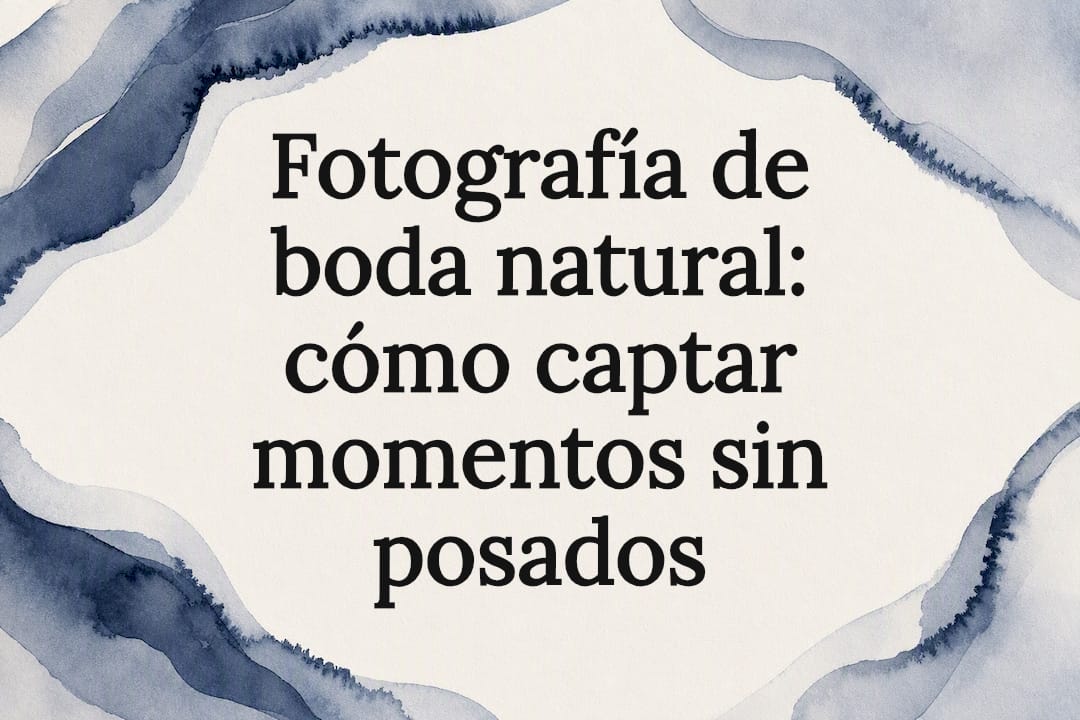 Marco editorial en acuarela para título de boda