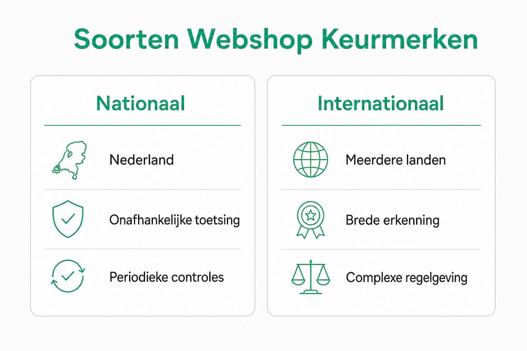 Infographic: een overzicht van Nederlandse en internationale webshop keurmerken